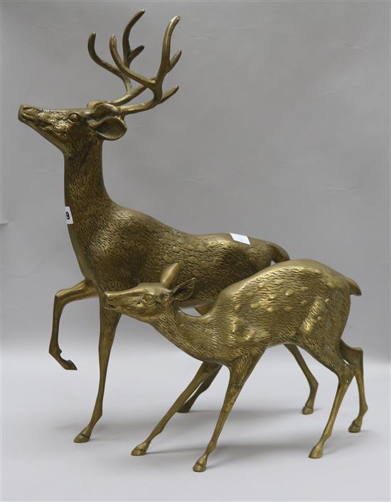 Two models of deer Tallest 56cm